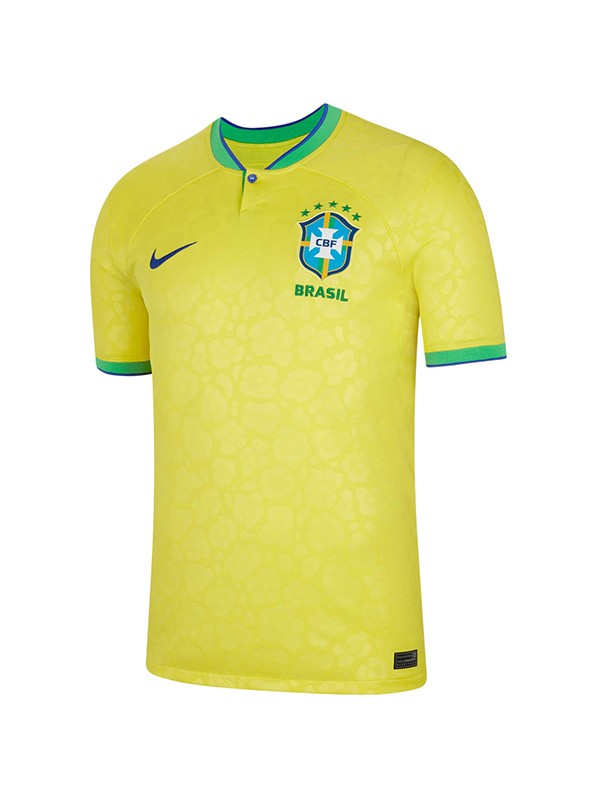 Brazil home jersey soccer match men's first sportswear football tops sport shirt 2022